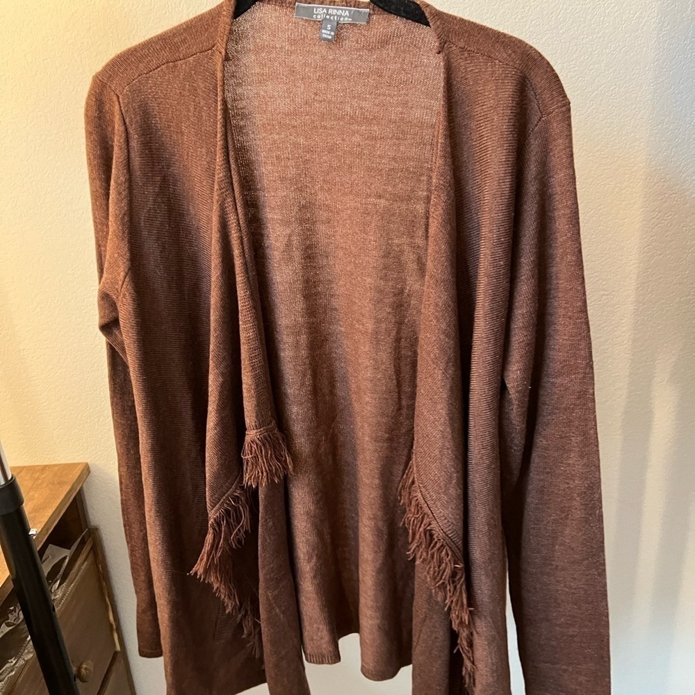 LISA Rinna Women’s Frayed Cardigan Size Small‎